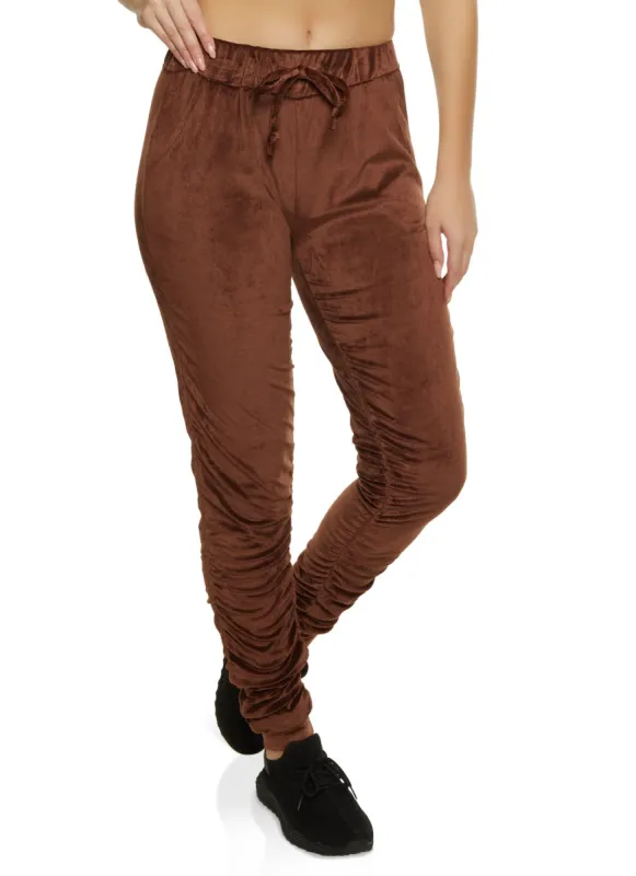 Velour Stacked Joggers sold by Rainbow