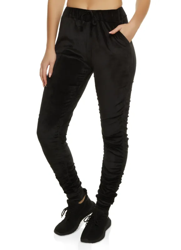 Velour Stacked Joggers sold by Rainbow