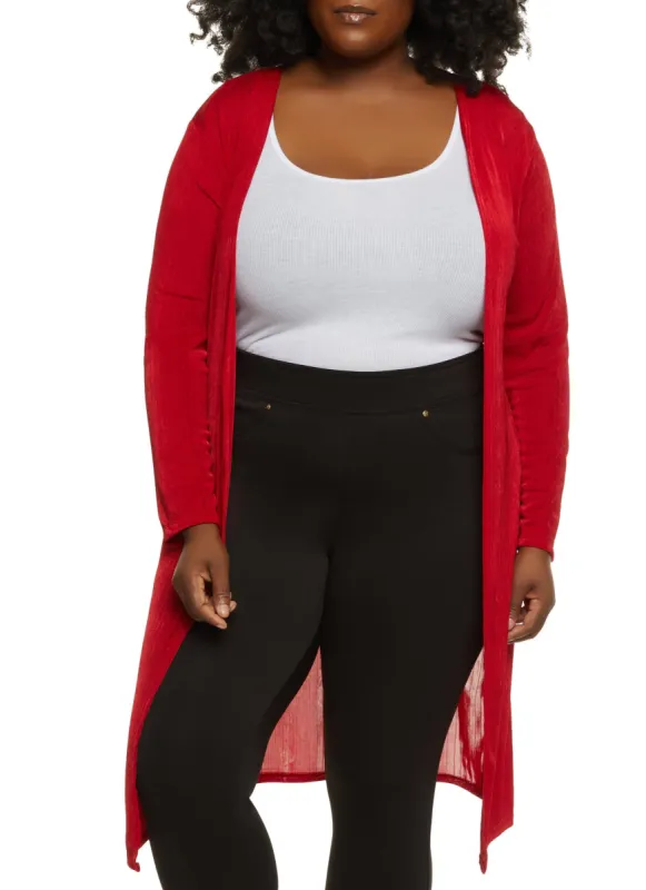 Plus Size Shimmer Knit Duster sold by Rainbow