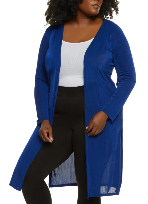 Plus Size Shimmer Knit Duster sold by Rainbow
