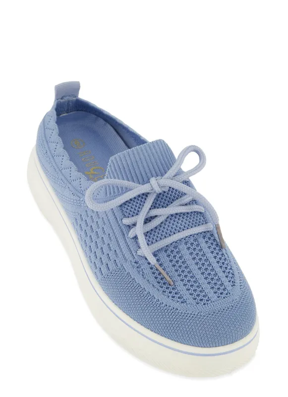 Textured Knit Platform Sneakers sold by Rainbow