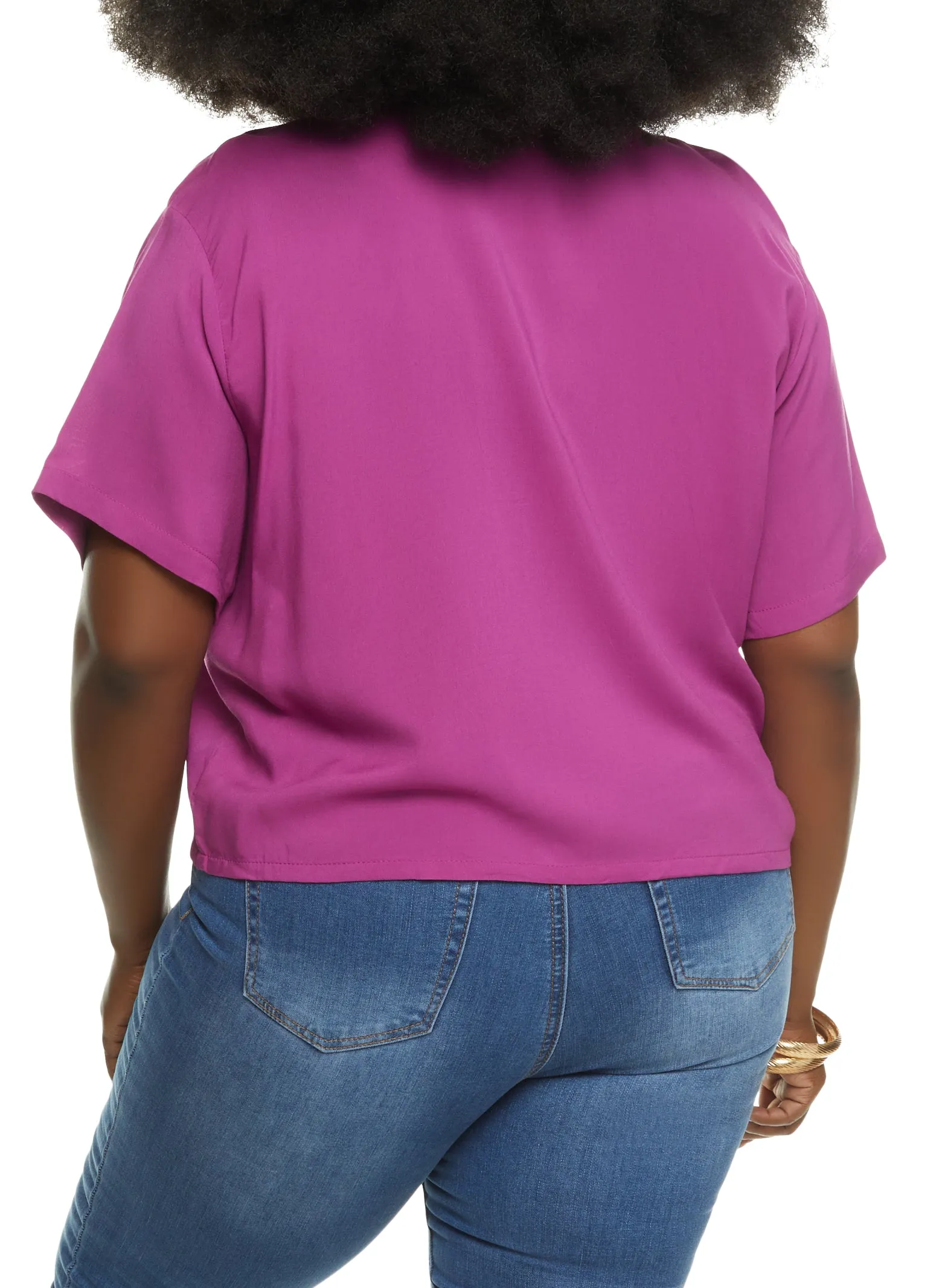 Plus Size Pocket Button Down Shirt sold by Rainbow product image thumbnail 2