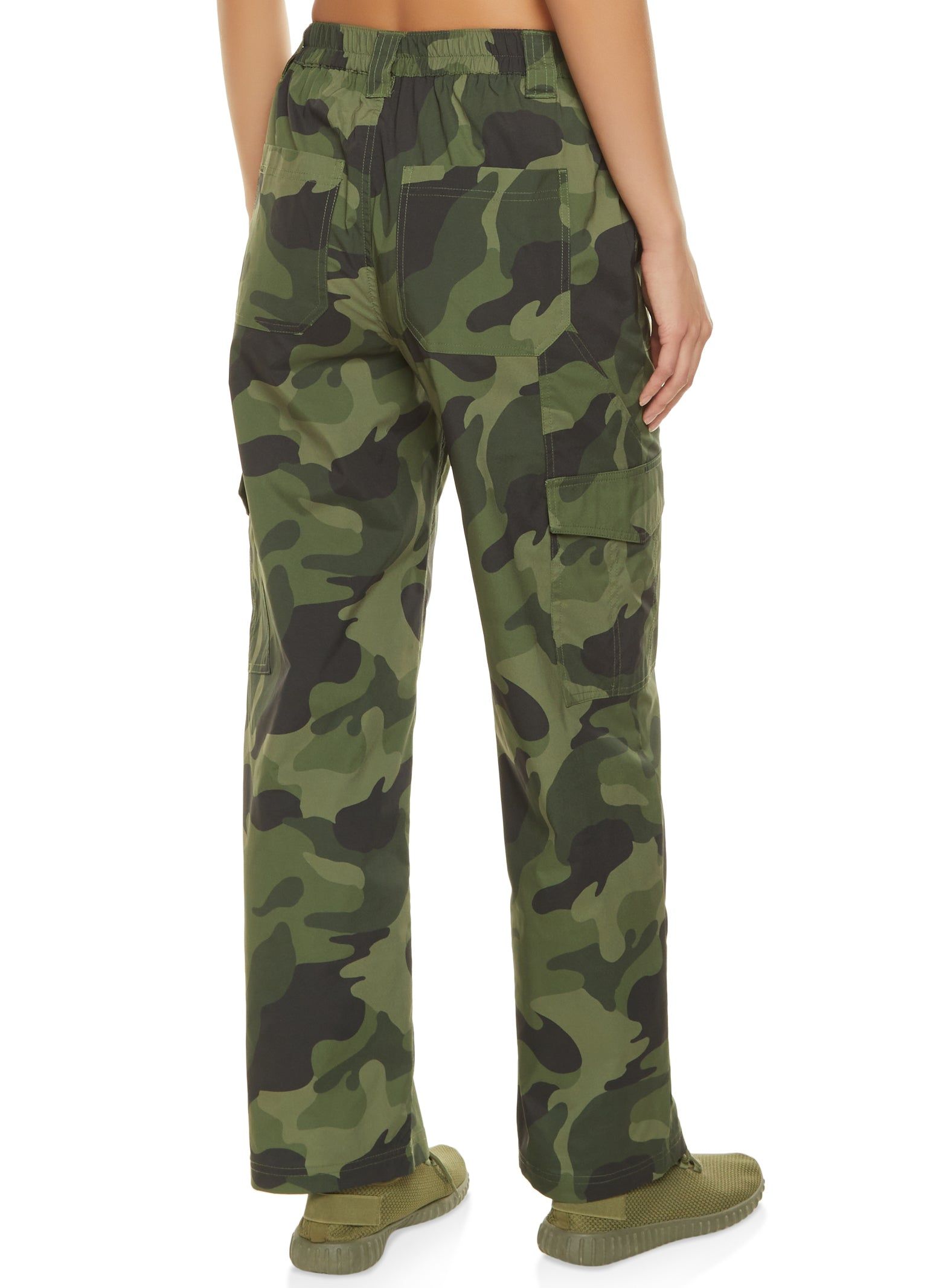 Camo Wide Leg Cargo Pants sold by Rainbow product image thumbnail 3