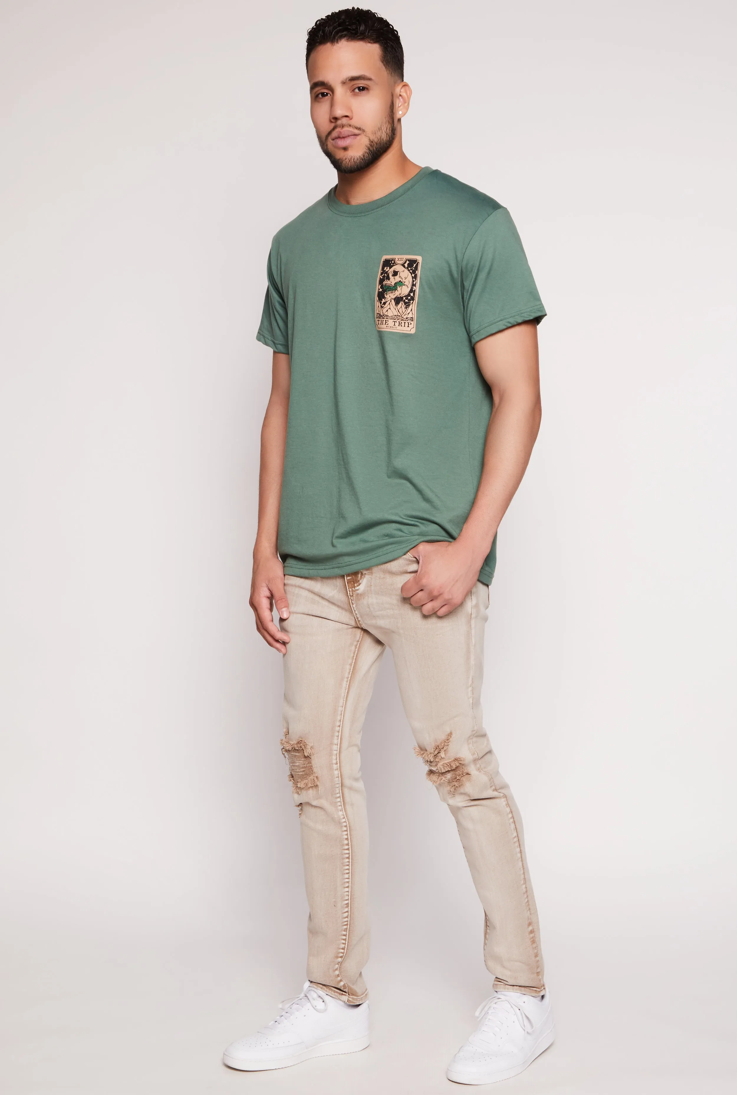 Mens The Trip Skull Graphic Tee sold by Rainbow product image thumbnail 2