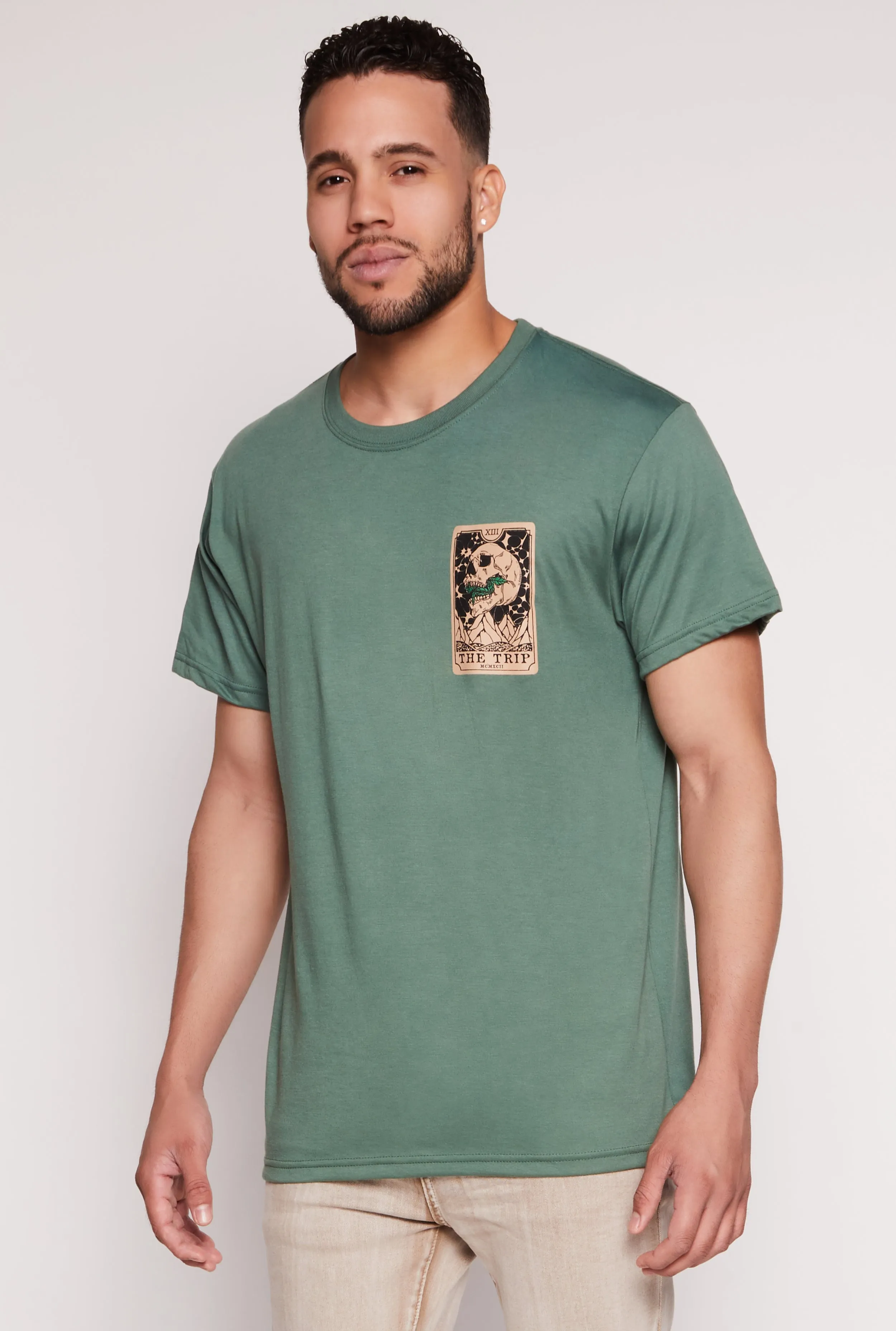 Mens The Trip Skull Graphic Tee sold by Rainbow product image thumbnail 3