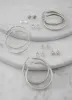 Assorted Cubic Zirconia Stud and Hoop Earring Set of 9 sold by Rainbow