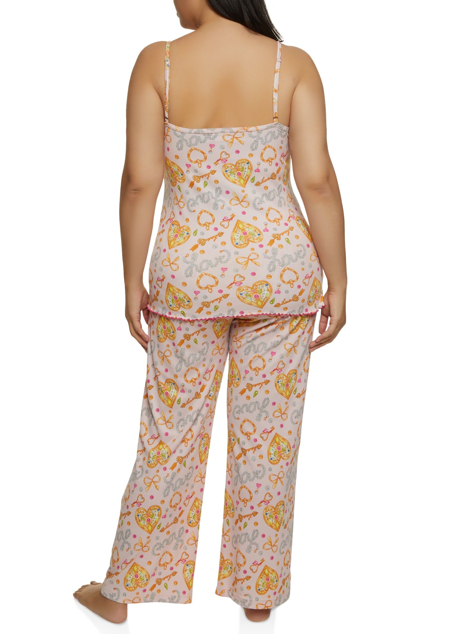 Plus Size Graphic Print Pajama Cami and Pants sold by Rainbow product image thumbnail 2