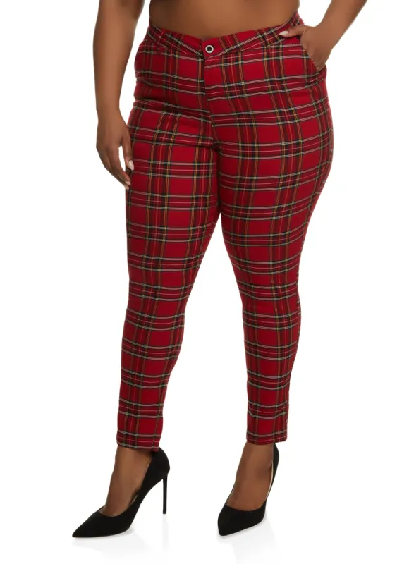 Plus Size Printed High Waisted Dress Pants sold by Rainbow