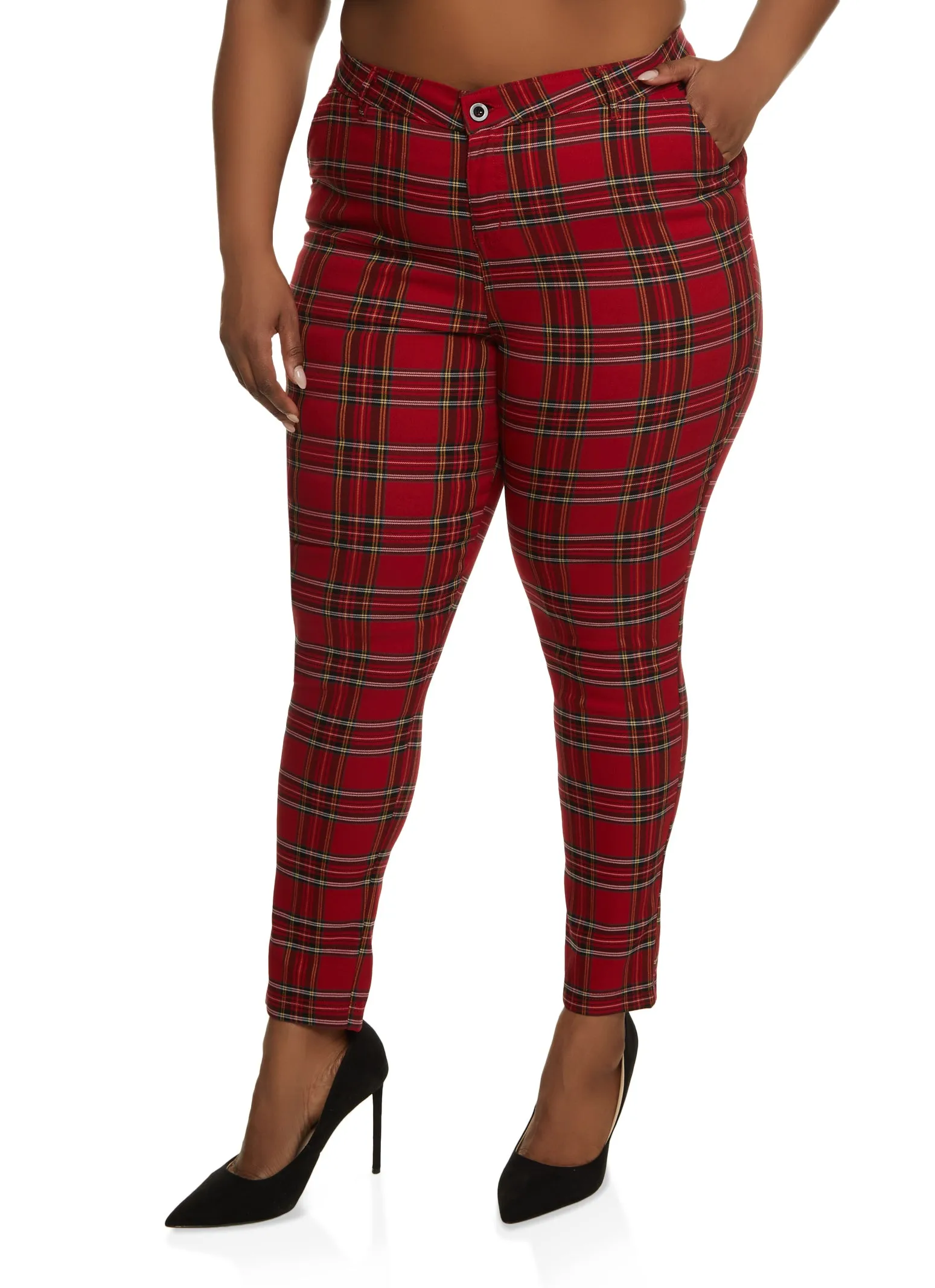 Plus Size Printed High Waisted Dress Pants sold by Rainbow