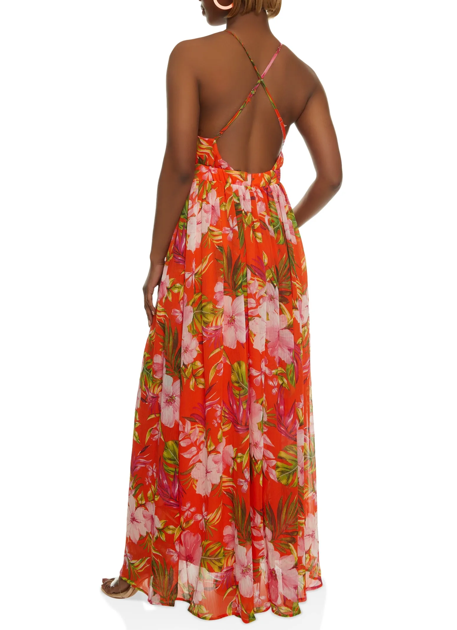 Haute Monde Floral Print Cross Back Maxi Dress sold by Rainbow product image thumbnail 3