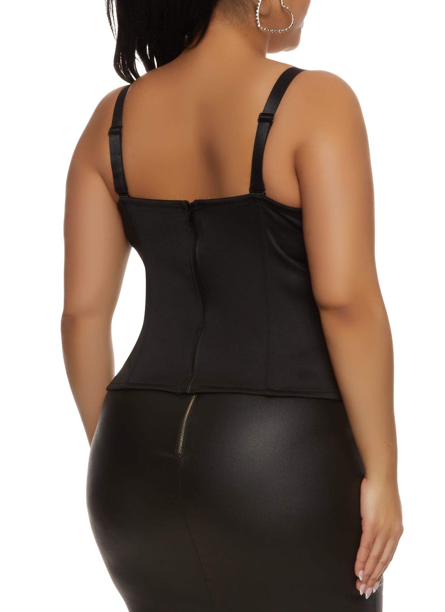 Plus Size Rhinestone Trim Convertible Bustier Top sold by Rainbow product image thumbnail 5