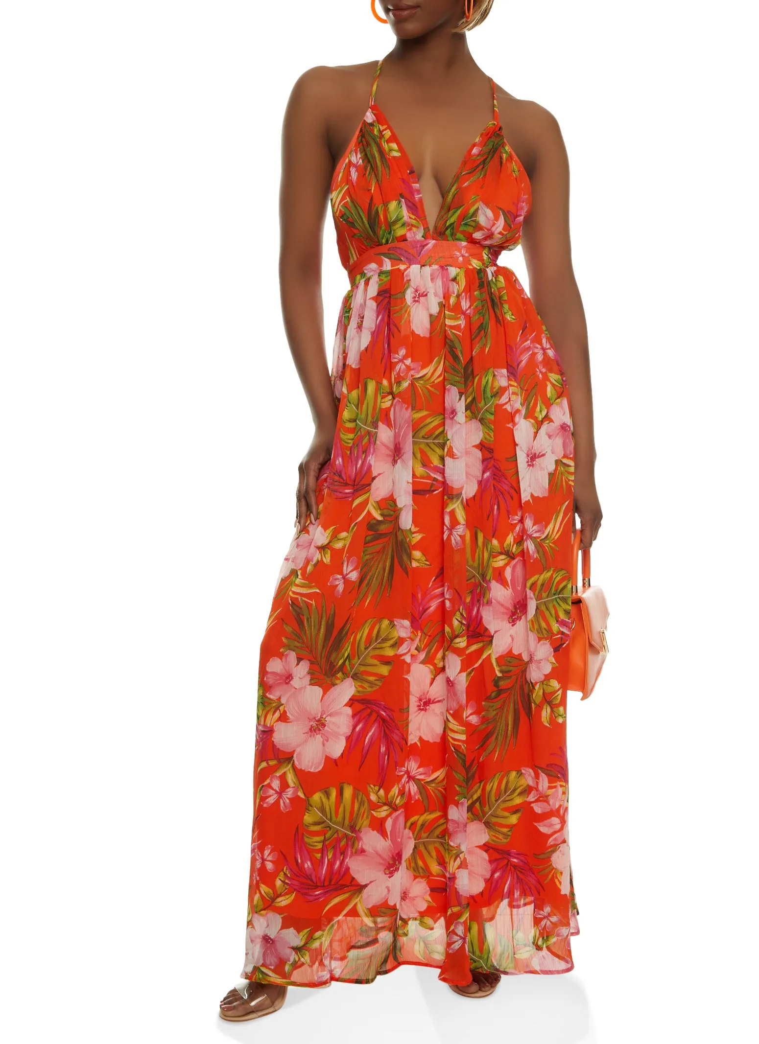 Haute Monde Floral Print Cross Back Maxi Dress sold by Rainbow product image thumbnail 2