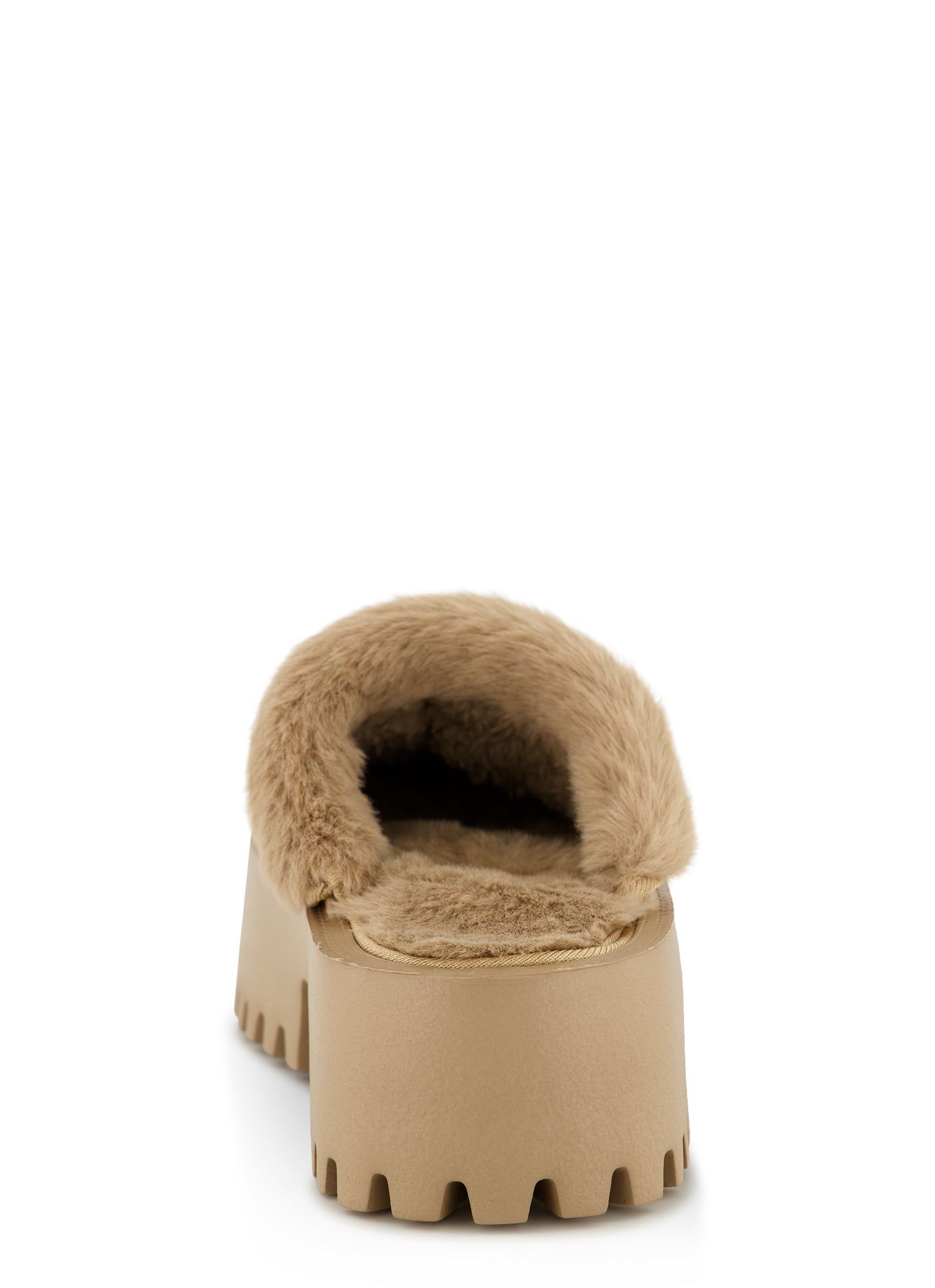 Lug Sole Fur Trim Platform Slide Clogs sold by Rainbow product image thumbnail 3