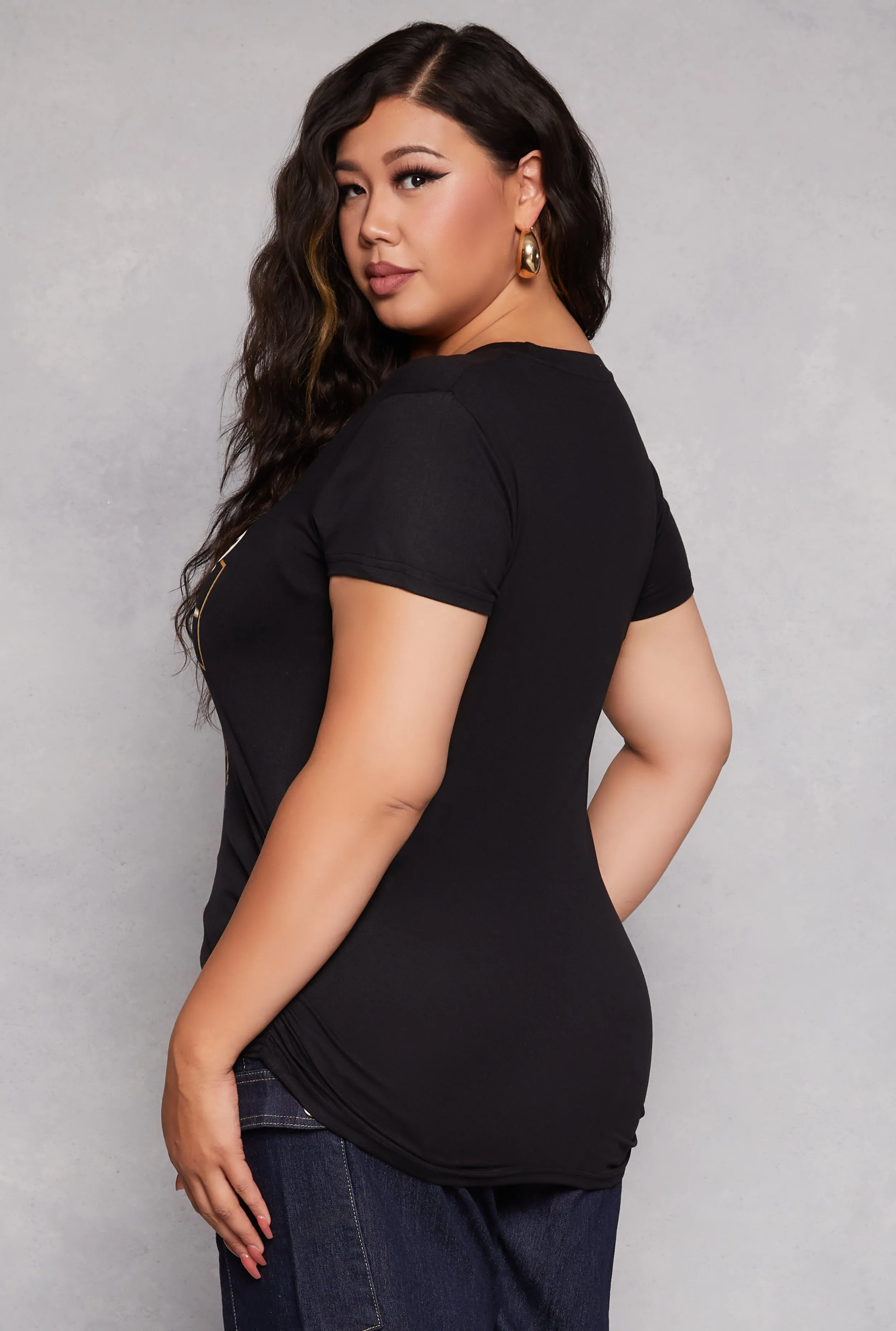 Plus Size Faith Ruched Graphic T Shirt sold by Rainbow product image thumbnail 3