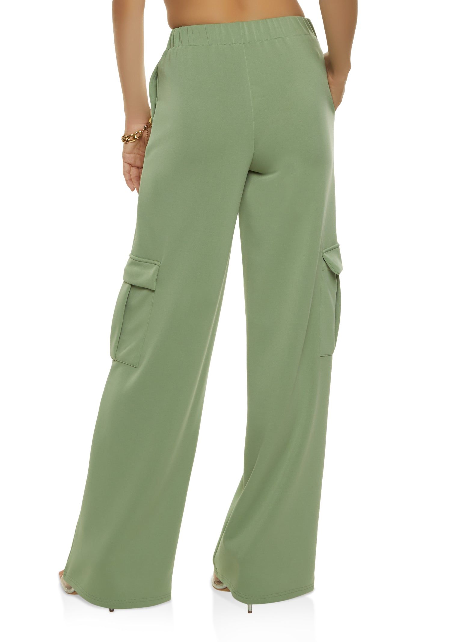 High Waist Wide Leg Cargo Pants sold by Rainbow product image thumbnail 2