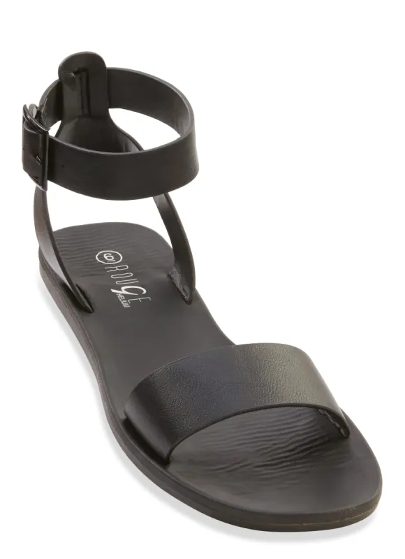 Single Band Ankle Buckle Strap Sandals sold by Rainbow