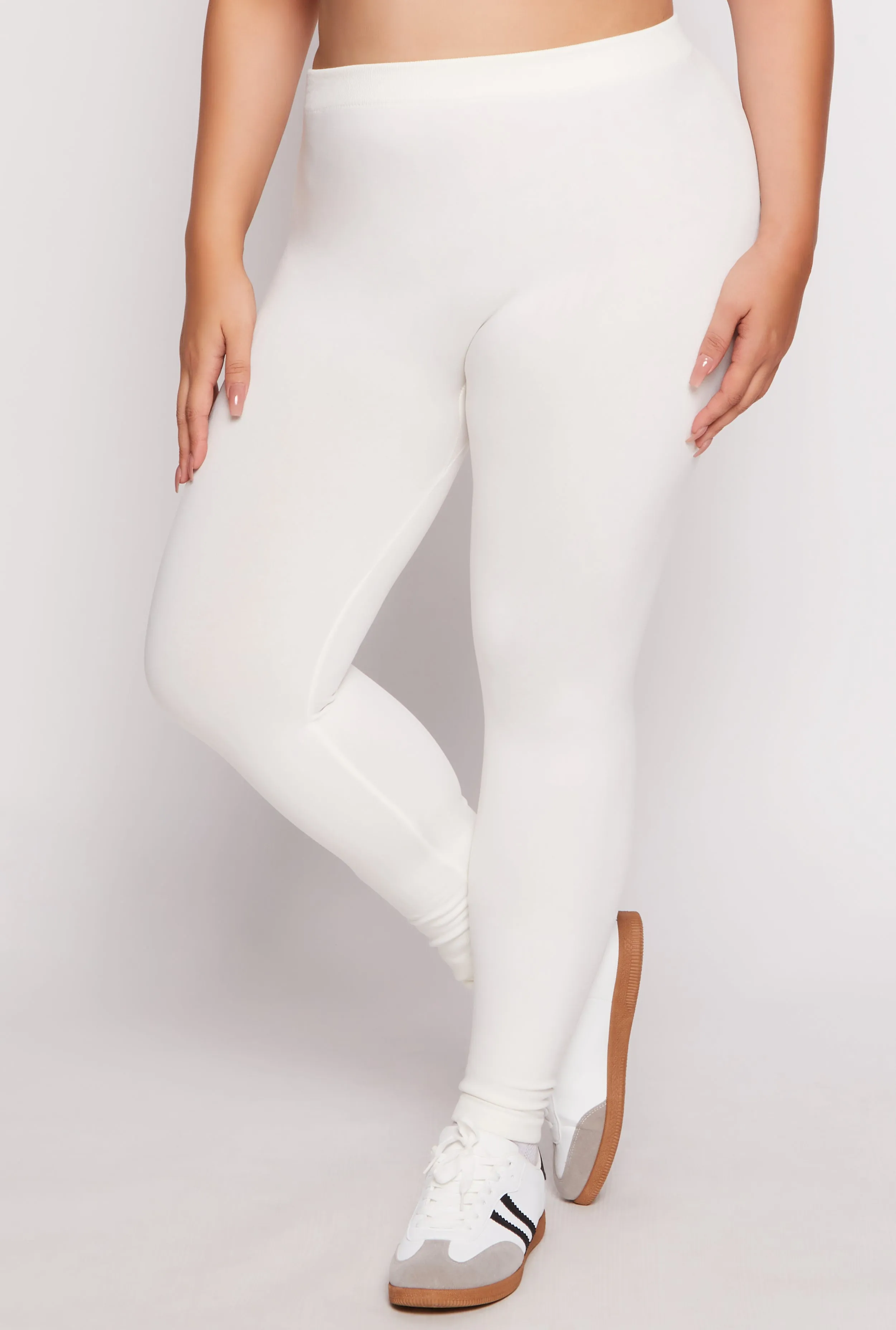 Plus Size Solid Fleece Leggings sold by Rainbow product image thumbnail 2