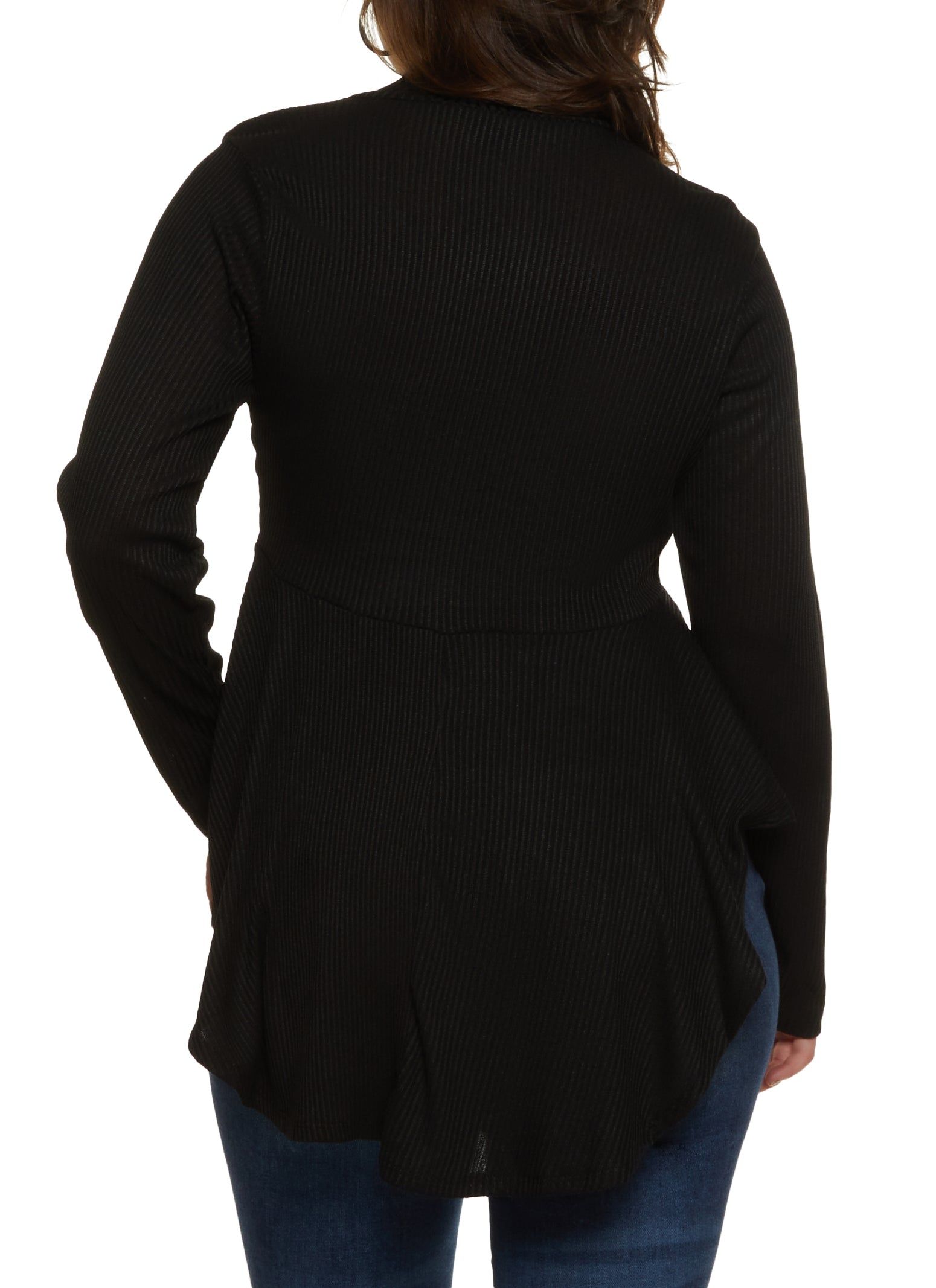 Plus Size Half Zip Hanky Hem Top sold by Rainbow product image thumbnail 2