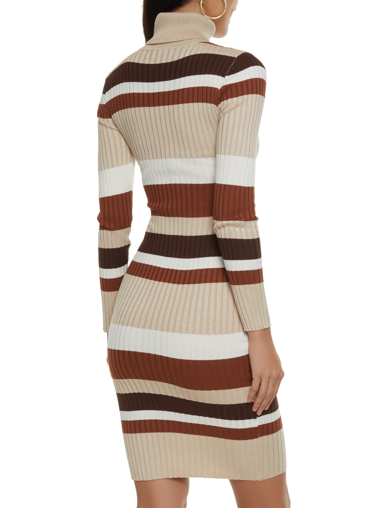 Striped Turtleneck Sweater Dress sold by Rainbow product image thumbnail 3