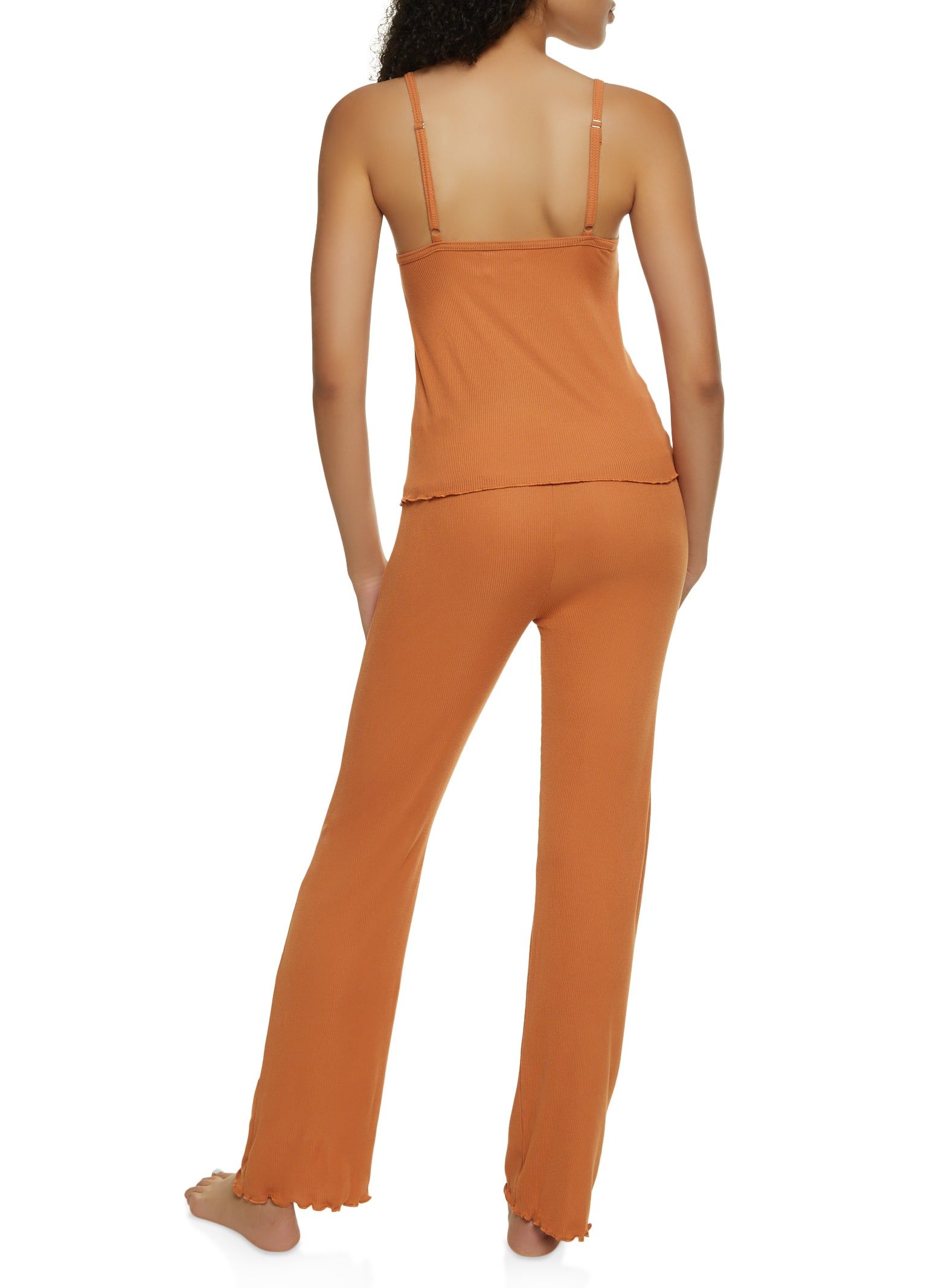 Ribbed Lettuce Edge Pajama Cami and Pants sold by Rainbow product image thumbnail 2