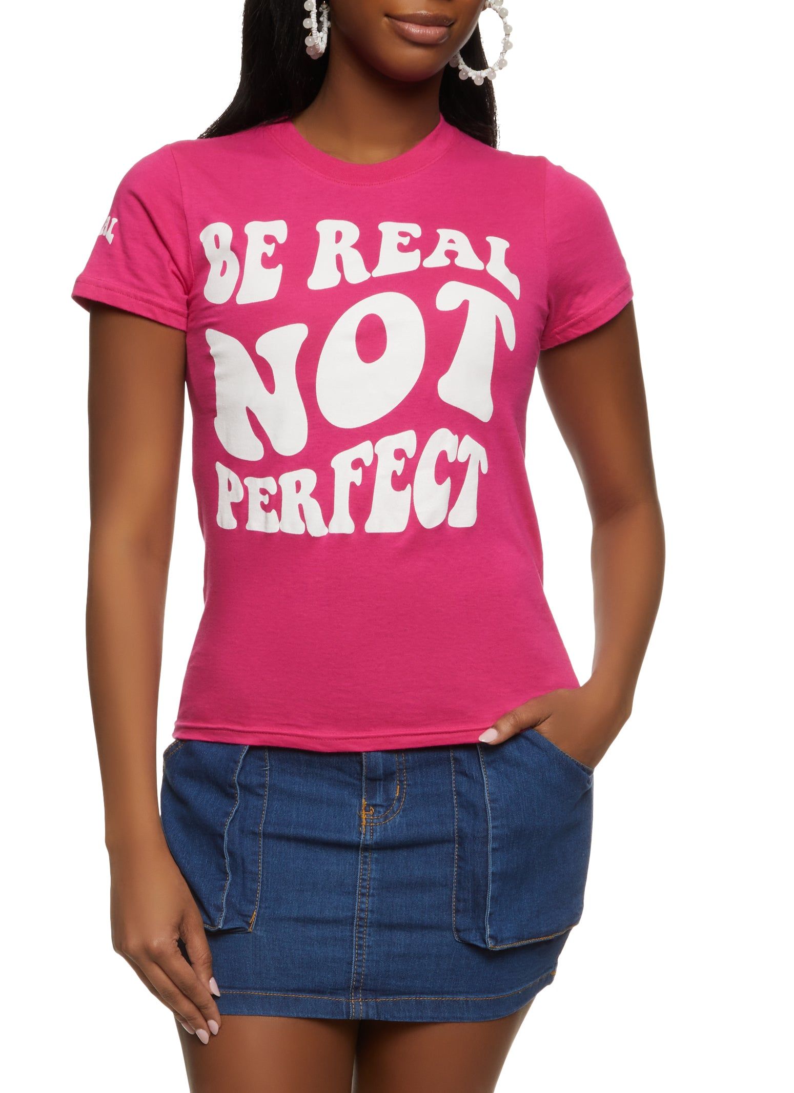Be Real Not Perfect Tee sold by Rainbow