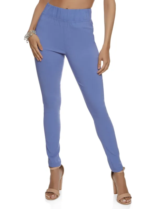 Solid High Waist Pull On Pants sold by Rainbow