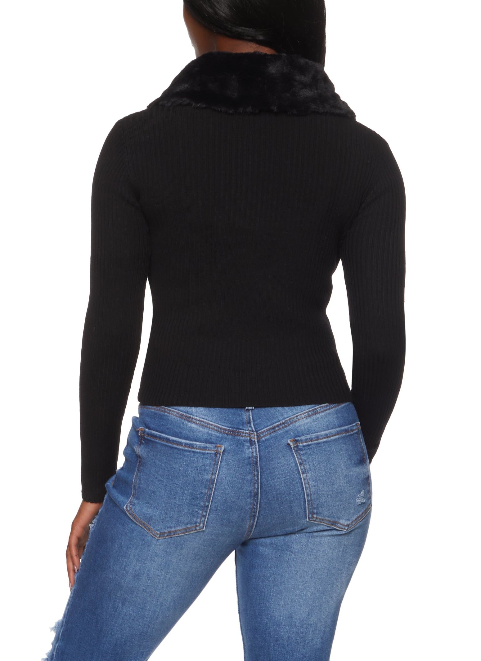 Faux Fur Collar Cardigan sold by Rainbow product image thumbnail 2