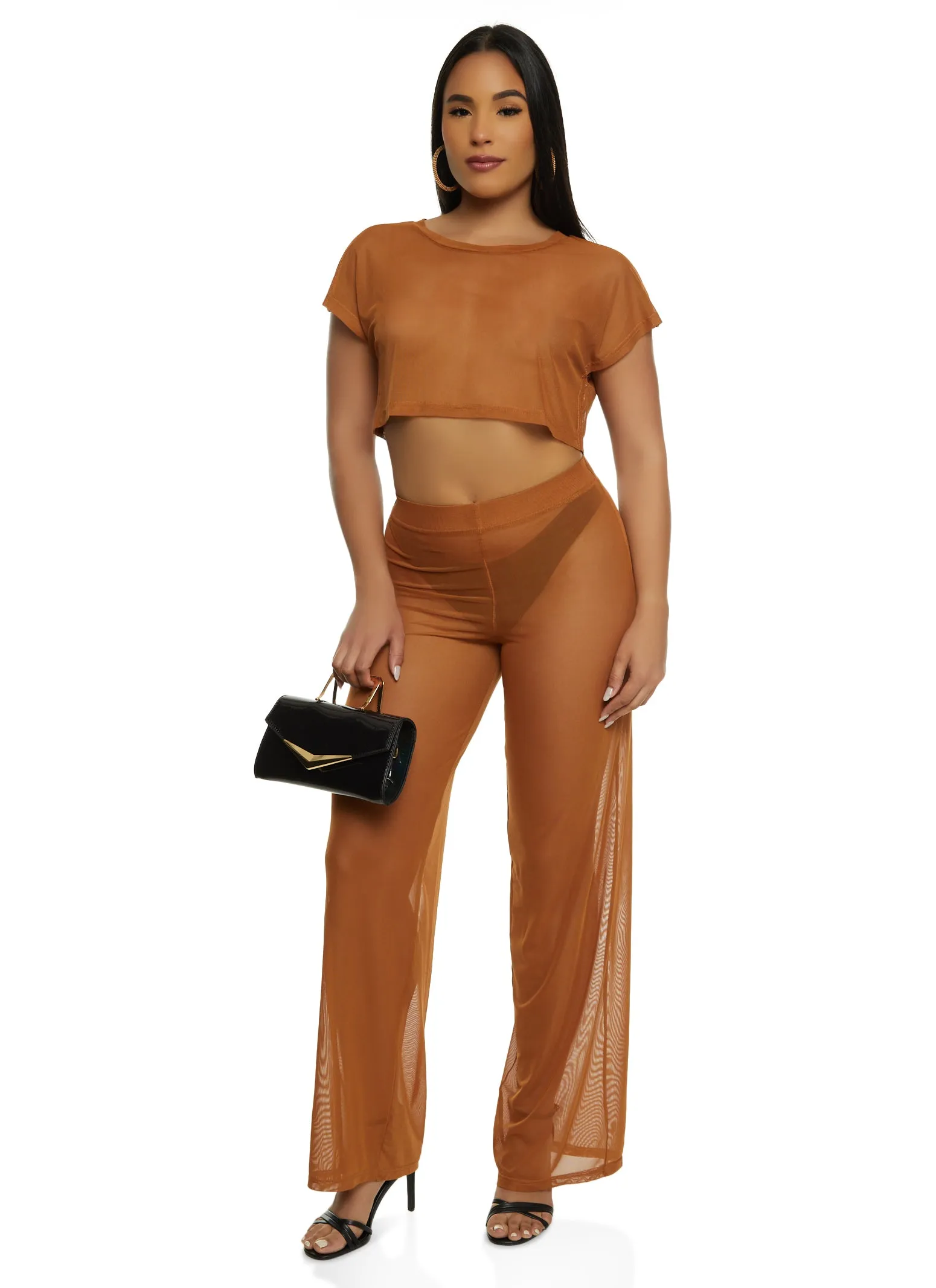 Daisy Sheer Mesh Crop Top sold by Rainbow product image thumbnail 2