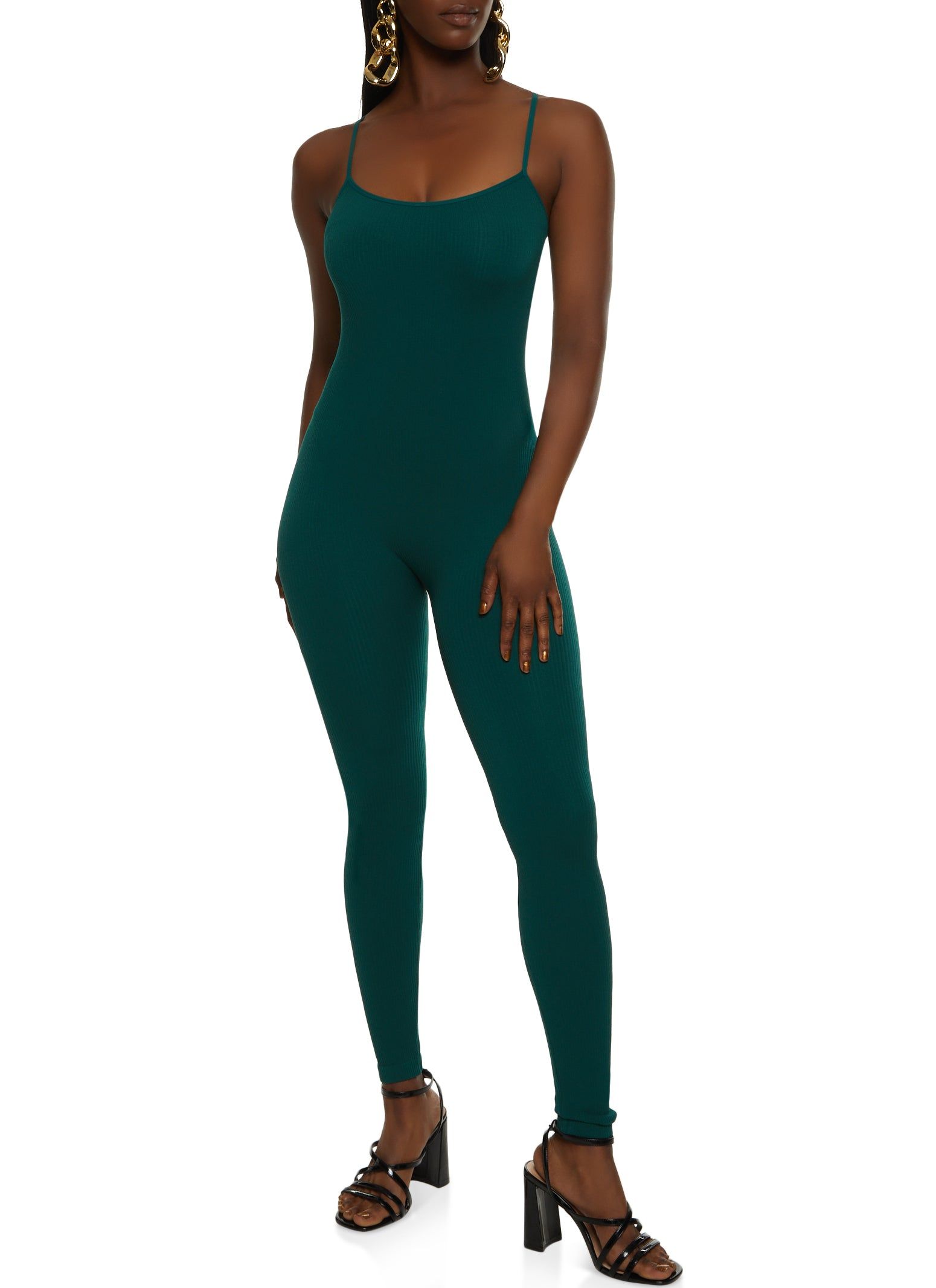 Seamless Ribbed Cami Catsuit sold by Rainbow
