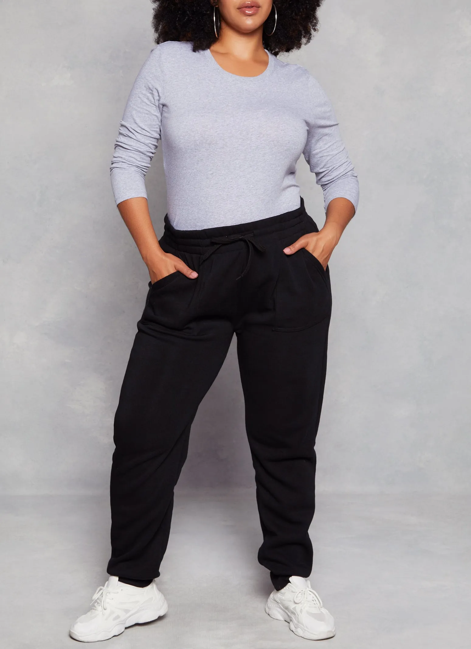 Plus Size Fleece Drawstring Joggers sold by Rainbow