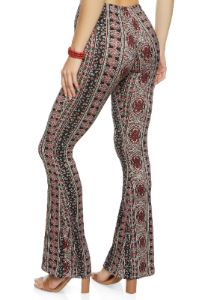 Paisley Border Print Flare Pants sold by Rainbow
