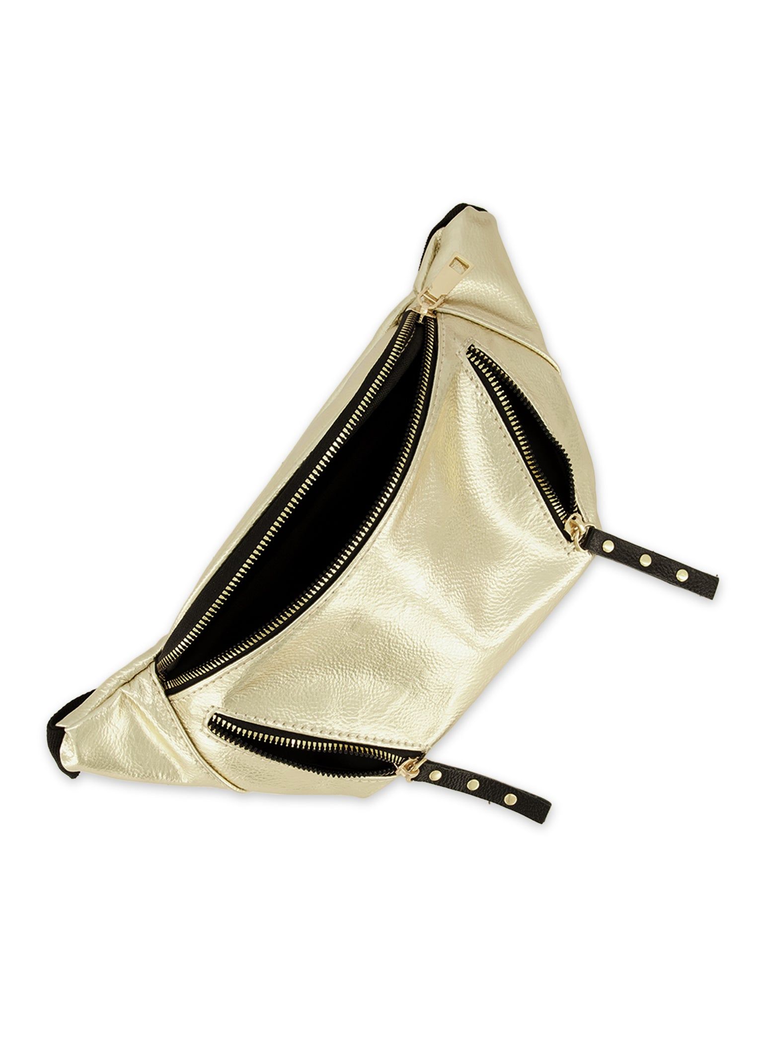 Triple Zip Studded Tab Fanny Pack sold by Rainbow product image thumbnail 3