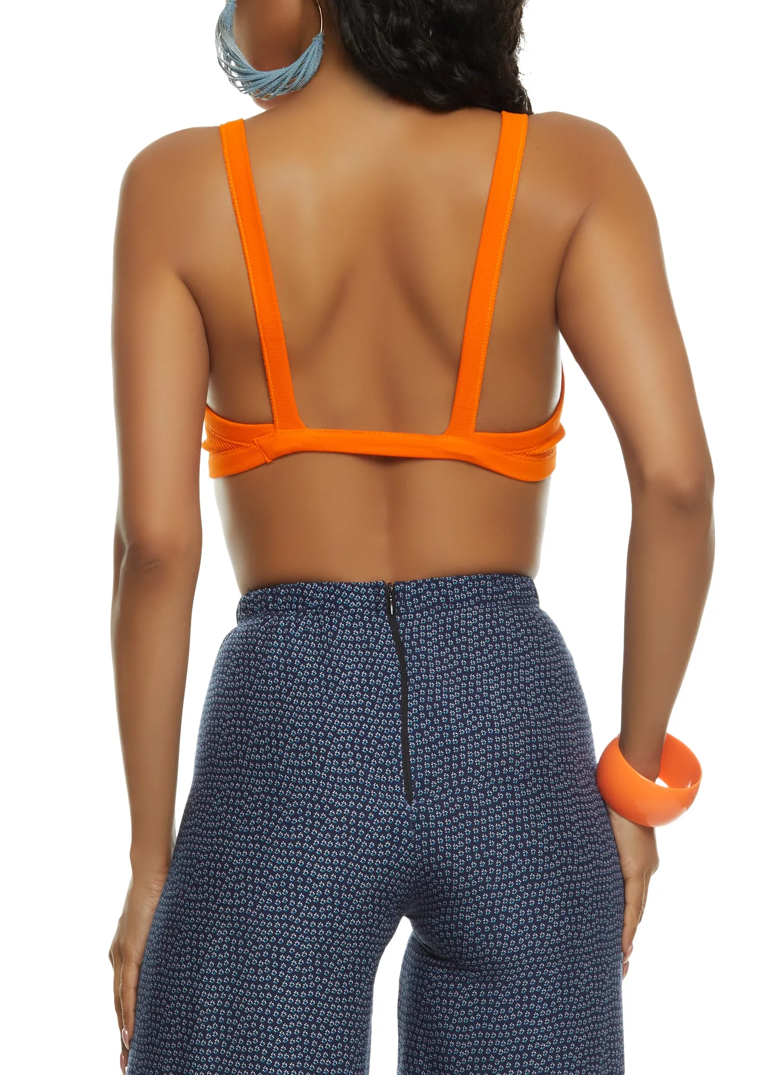 Rib Knit Low Back Seamless Bralette sold by Rainbow product image thumbnail 2