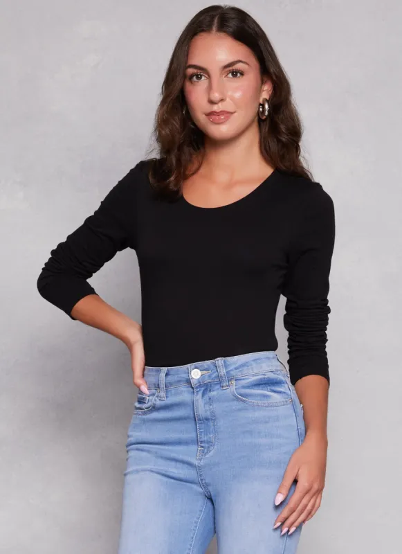 Basic Crew Neck Long Sleeve Tee sold by Rainbow