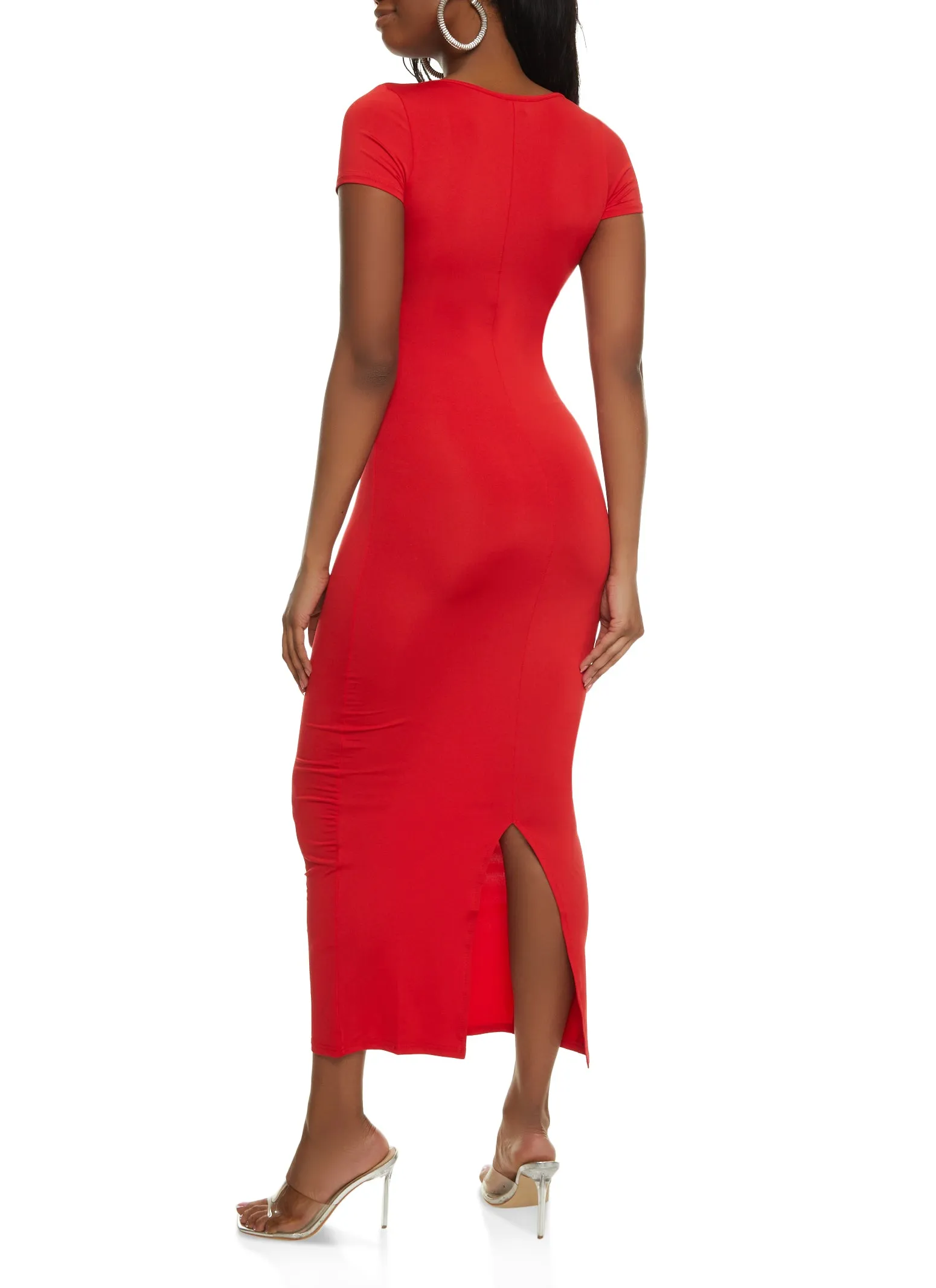 Solid Scoop Neck Maxi Dress sold by Rainbow product image thumbnail 3