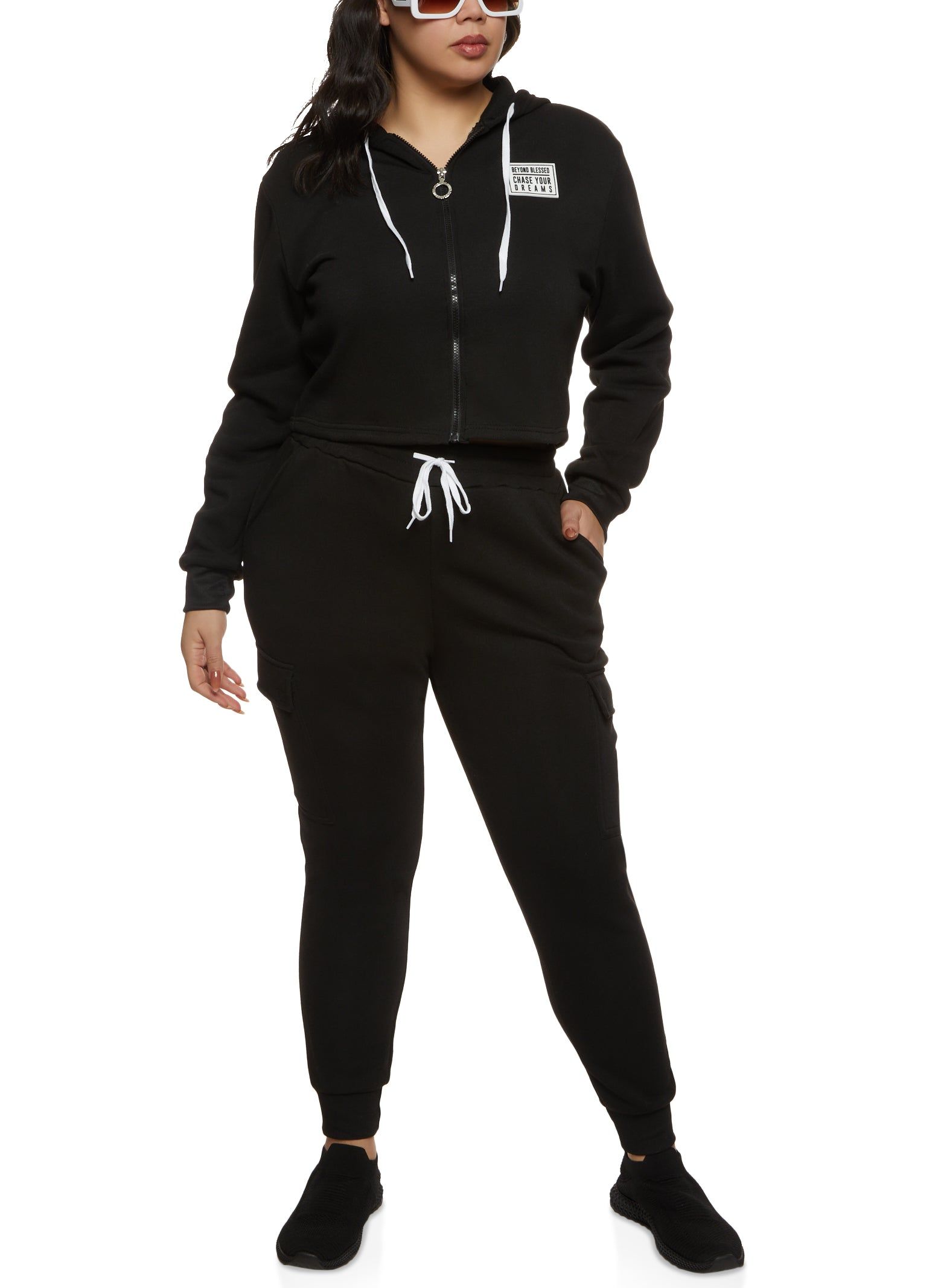 Plus Size Beyond Blessed Graphic Patch Hoodie sold by Rainbow product image thumbnail 2