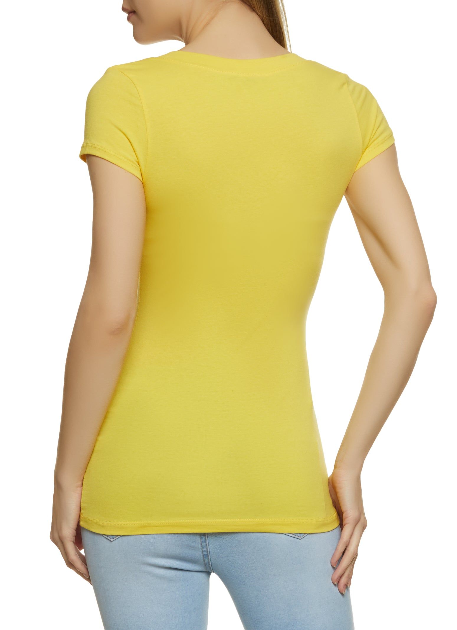 V Neck Short Sleeve T Shirt sold by Rainbow product image thumbnail 2