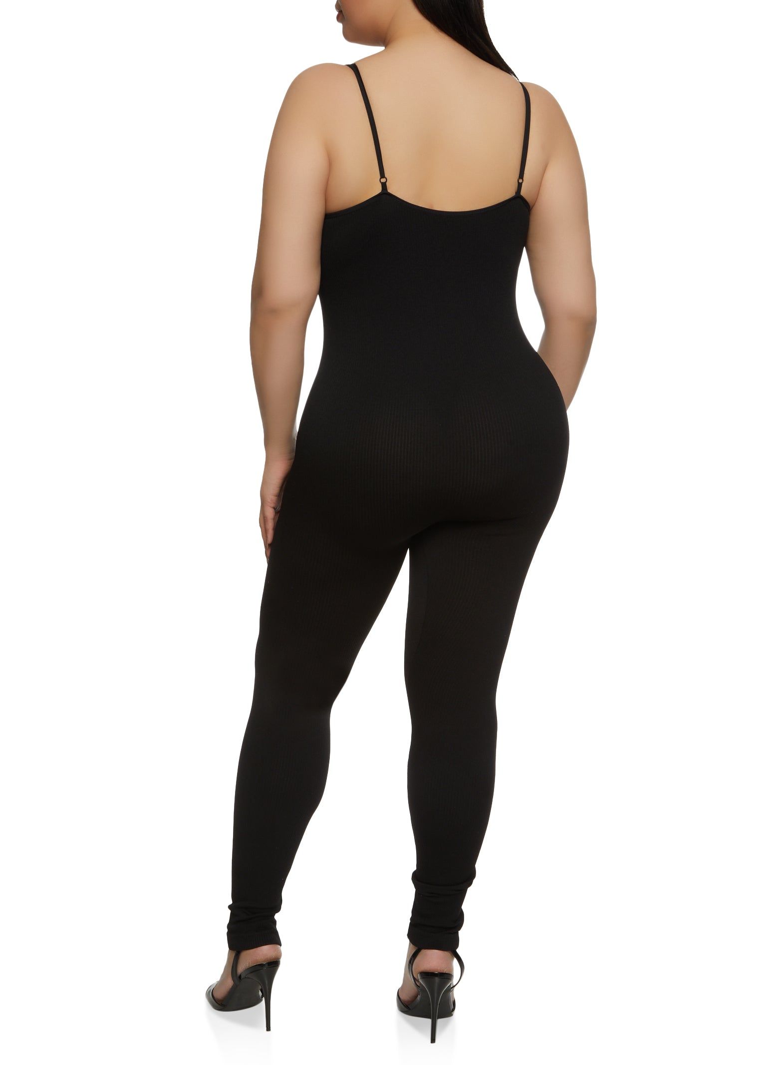 Plus Size Seamless Notch Neck Cami Catsuit sold by Rainbow product image thumbnail 2