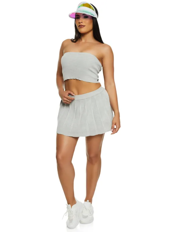 Daisy Pleated Mini Skort sold by Rainbow