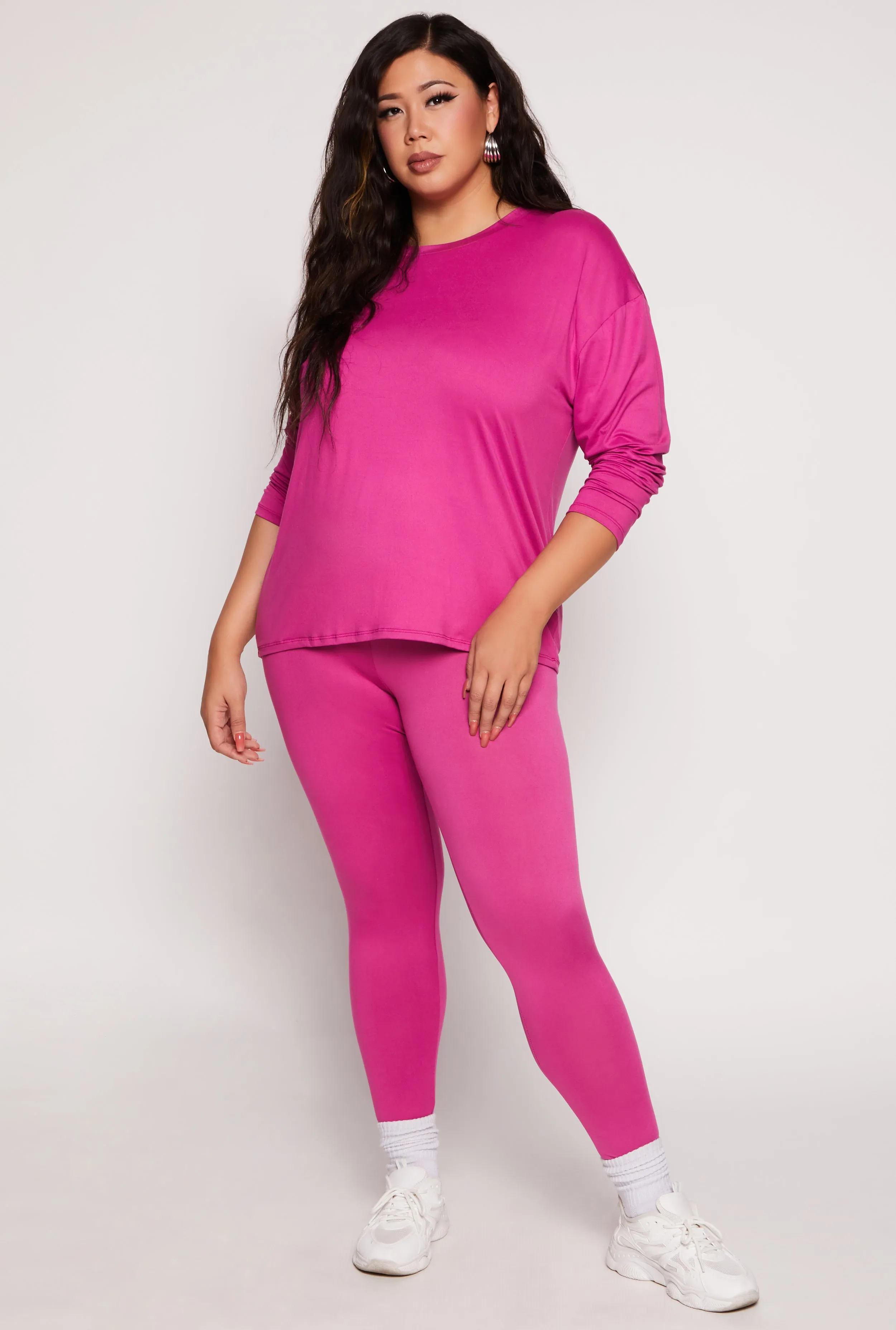 Plus Size Basic High Waisted Leggings sold by Rainbow