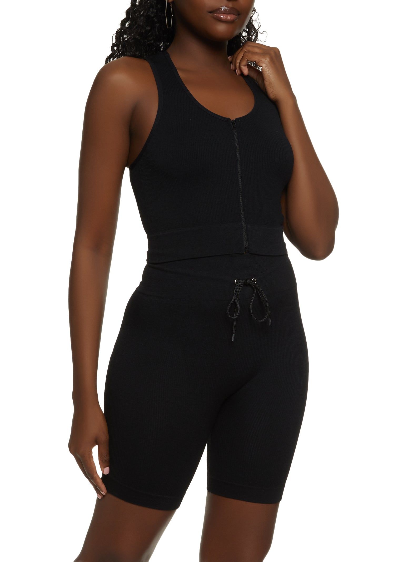 Zip Up Scoop Neck Tank Top sold by Rainbow product image thumbnail 2