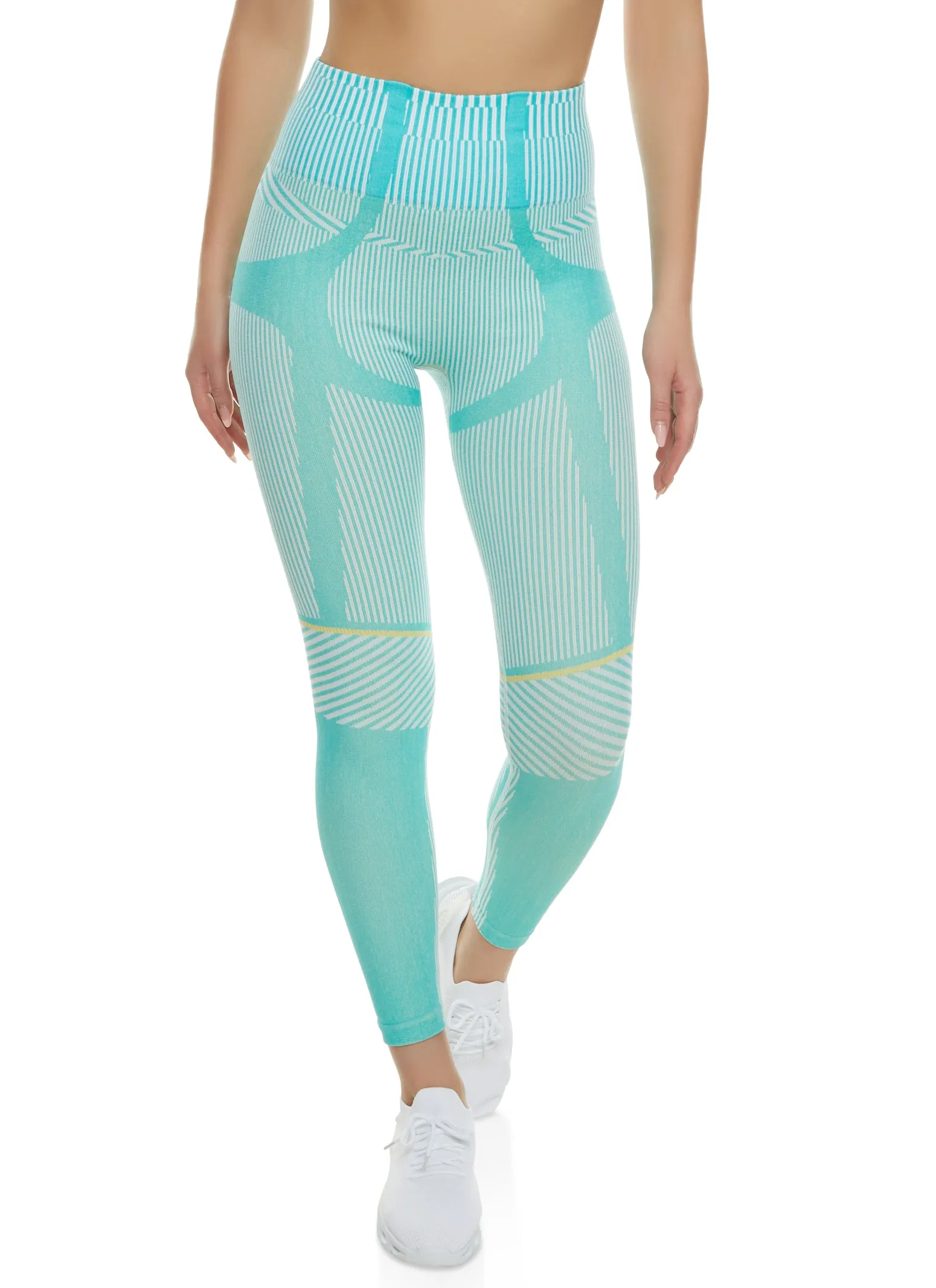 Seamless Striped High Waist Leggings sold by Rainbow