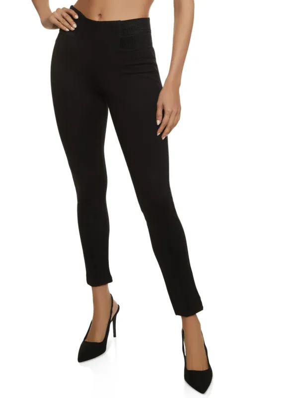 Elastic Waist Ponte Dress Pants sold by Rainbow