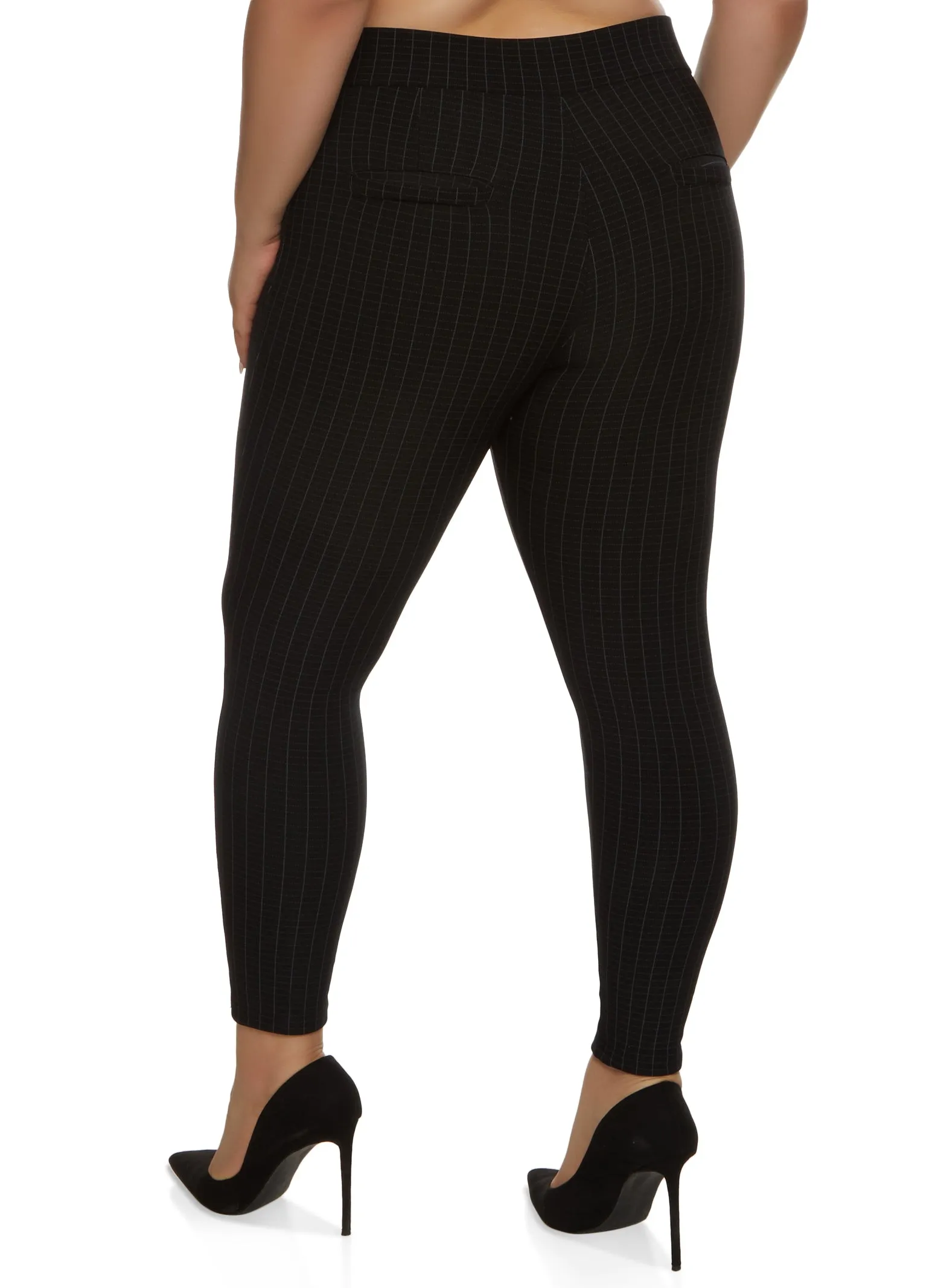 Plus Size Plaid Pull On Skinny Pants sold by Rainbow product image thumbnail 2