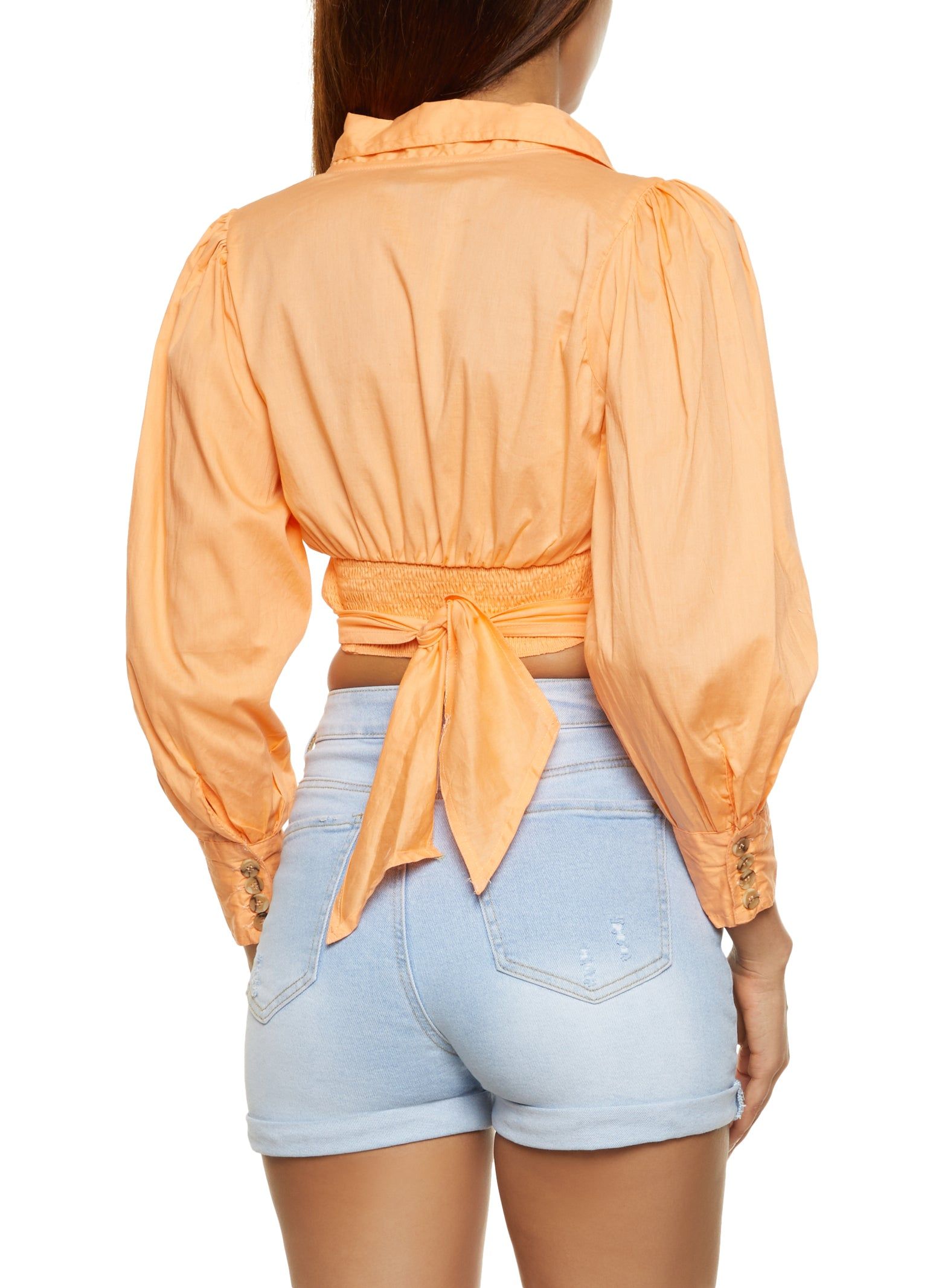 Smocked Poplin Wrap Top sold by Rainbow product image thumbnail 2