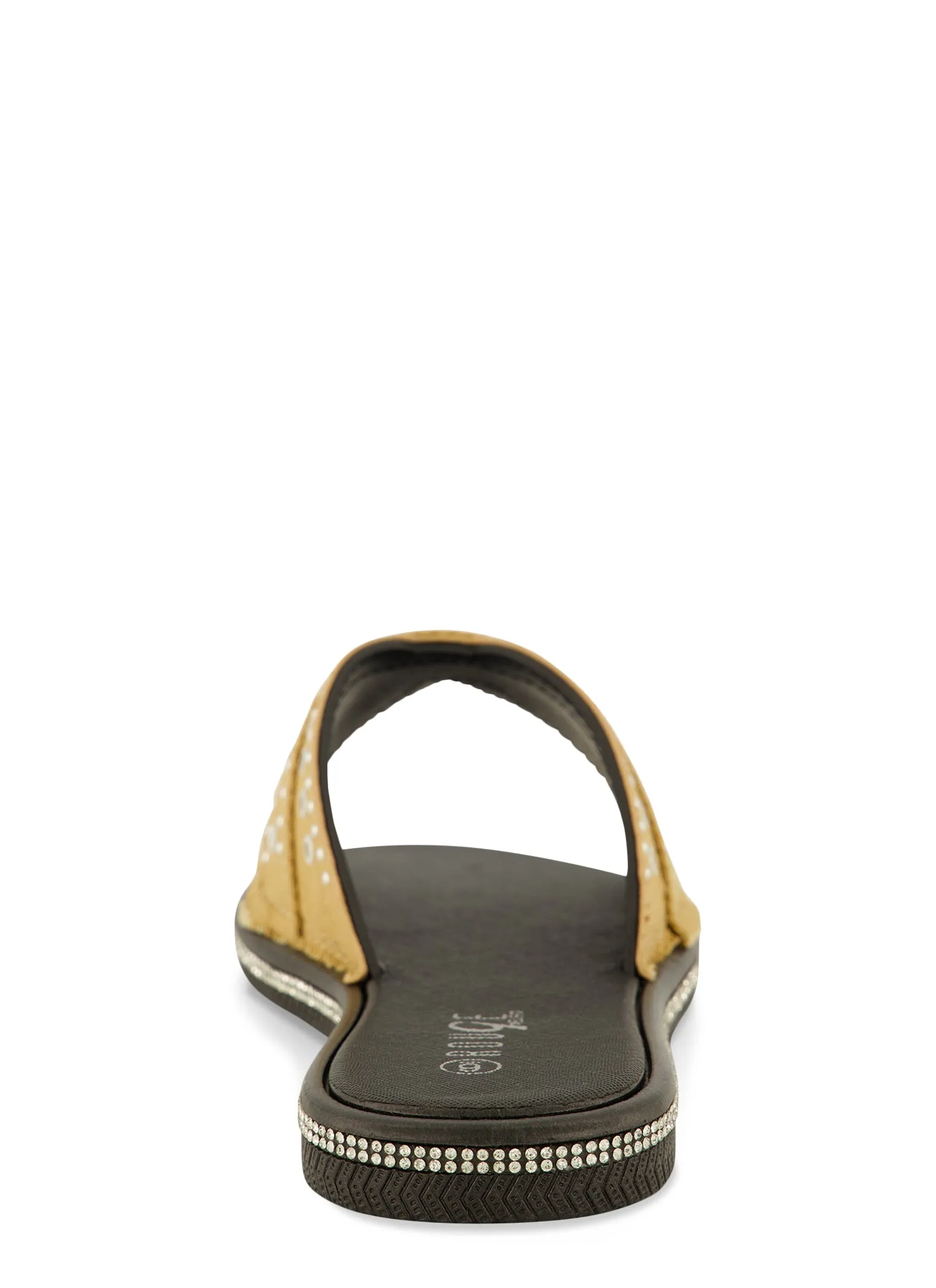 Studded Band Rhinestone Trim Slide Sandals sold by Rainbow product image thumbnail 3