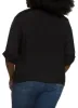 Plus Size Gauze Knit Quarter Sleeve Button Front Top sold by Rainbow
