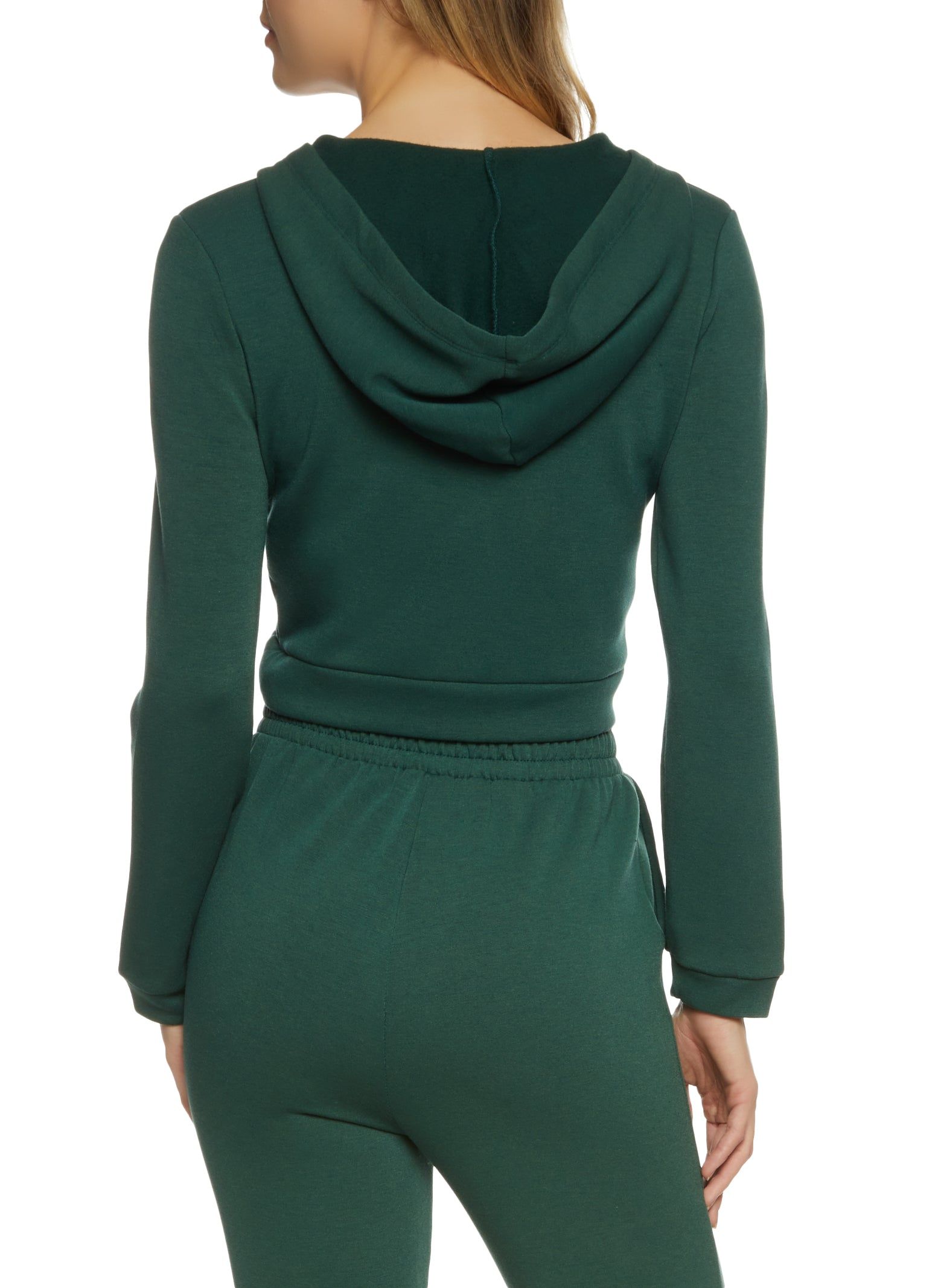 Cropped Zip Front Hoodie sold by Rainbow product image thumbnail 3