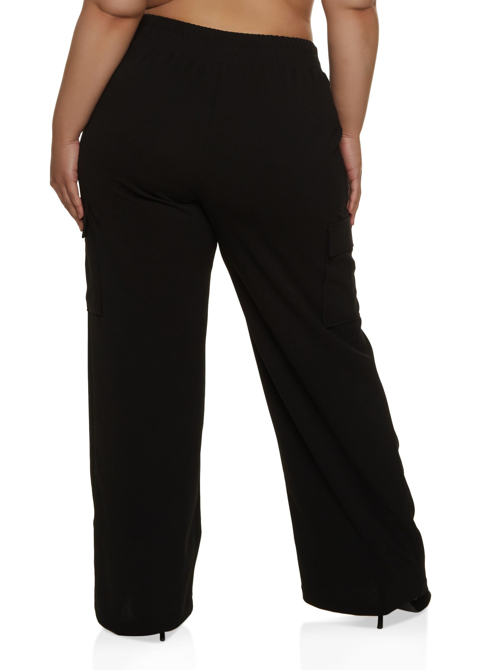 Plus Size Cargo Pocket High Waist Wide Leg Pants sold by Rainbow product image thumbnail 2