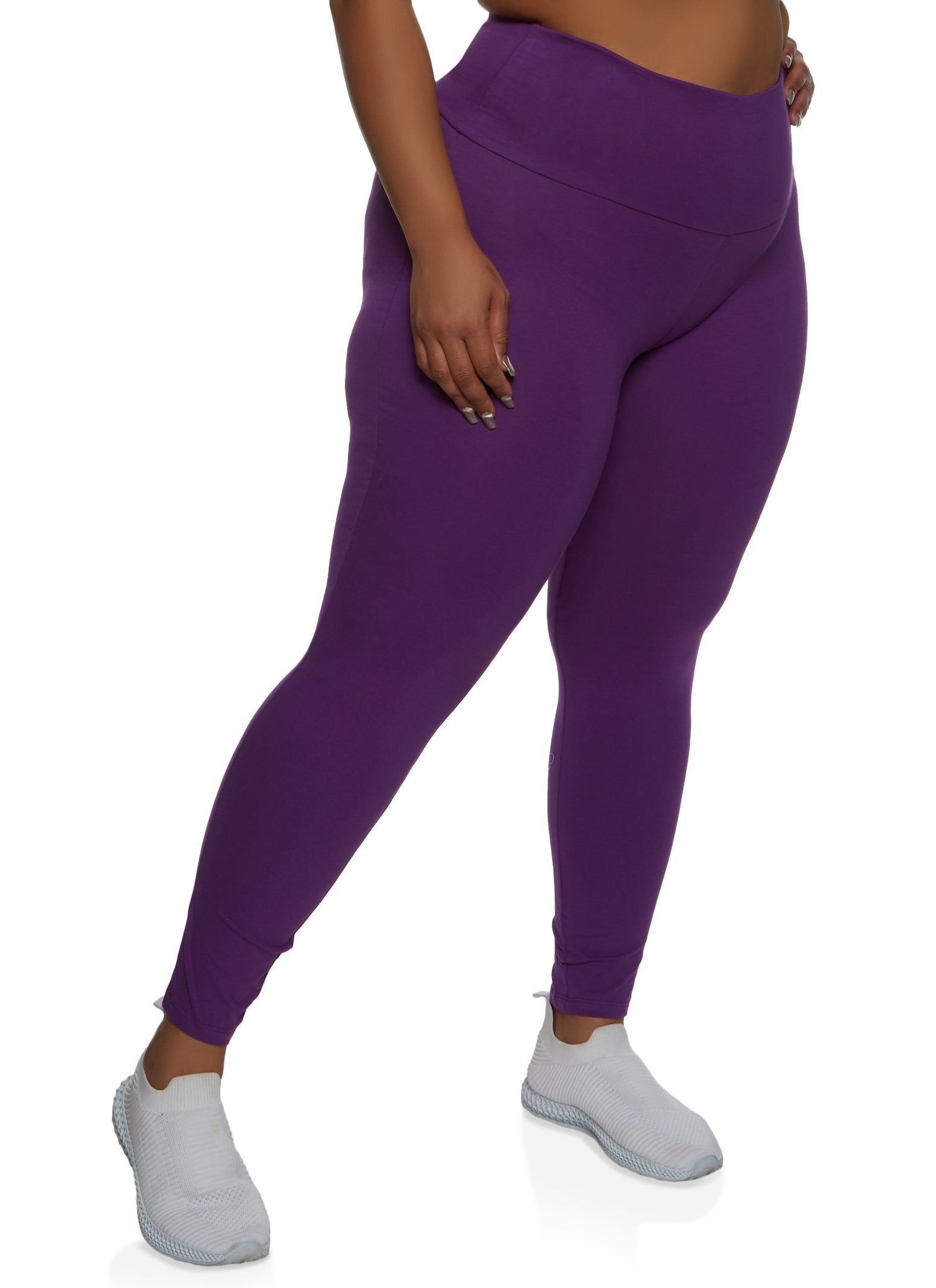 Plus Size Basic Waistband Leggings sold by Rainbow
